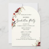 フローラダブル卒業パーティツイン卒業 招待状 (正面)