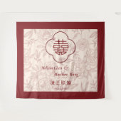 フローラダブルXi中国のの結婚プロップ背景 タペストリー (正面(横))