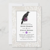 フローラダマスクとレースゴシックリハーサルディナー 招待状 (正面)