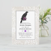 フローラダマスクとレースゴシックリハーサルディナー 招待状 (スタンド正面)