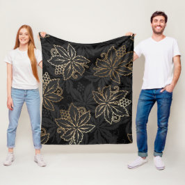 フローラダマスクパターンフリースブランケット フリースブランケット