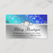 フローラダマスクブルーシーシルバージュエリー 名刺 (裏面)