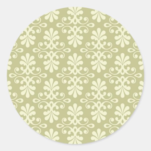 フローラダマスク壁紙 ラウンドシール (正面)
