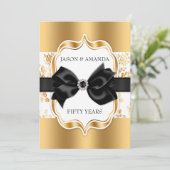 フローラダマスク記念日招待状（弓付き） 招待状 (スタンド正面)