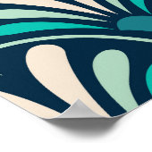 フローラダマスク：エレガントアールヌーボー。 ポスター (角)