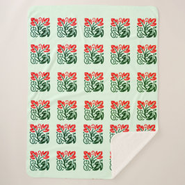 フローラダマスシェルパブランケット シェルパブランケット