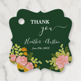 フローラダークグリーン結婚ズ植物学 フェイバータグ