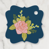 フローラダークネイビー結婚ブルーズ植物学 フェイバータグ (裏面)