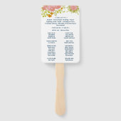 フローラダークネイビー結婚ブルー植物計画 ハンドファン (裏面)