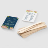 フローラダークネイビー結婚ブルー植物計画 ハンドファン (組立なし)