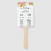 フローラダークネイビー結婚ブルー植物計画 ハンドファン (裏面)