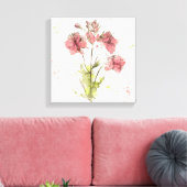 フローラダークピンクスプラッシュ キャンバスプリント (インサイチュ (リビング))