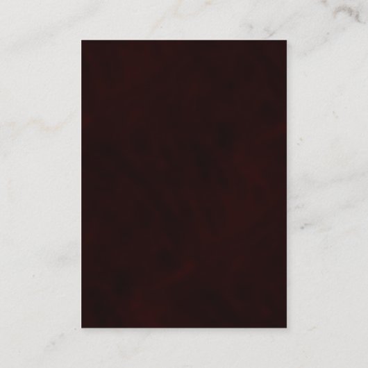 フローラダークレッドゴシックウェディングレセプションエンクロージャ エンクロージャーカード (裏面)