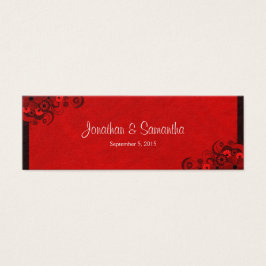 フローラダークレッドフローラゴシック結婚式の引き出物ラベル