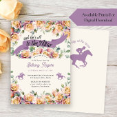 フローラダービーブライダルシャワーパープルイエローローズ 招待状