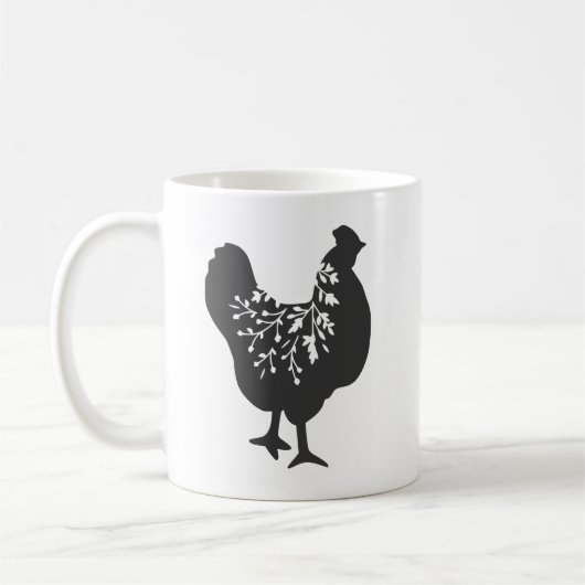 フローラチキンシルエット コーヒーマグカップ (左)