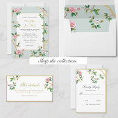 フローラチノイスリーグレーブルー結婚式招待状 招待状