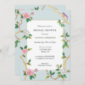フローラチノイスリーブルーブライダルシャワー 招待状 (正面/裏面)