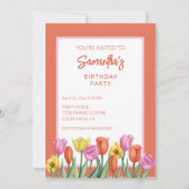 フローラチューリップバースデーパーティー 招待状 (正面)