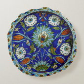 フローラチューリップモチーフイズニクターキッシュパターン ラウンドクッション (裏面)