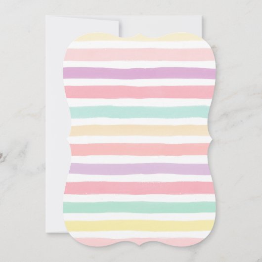 フローラチョイガーリーフェアリー語ブライダルシャワー 招待状 (裏面)