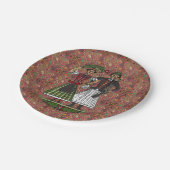 フローラチリ油ハッピーフンカップル ペーパープレート (アングル)