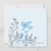 フローラツリーバードボーイベビーシャワー招待状 招待状 (裏面)