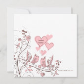フローラツリーバード&ハートズベビーシャワー招待状 招待状 (裏面)