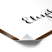 フローラツリーブラウンシルエットファミリーツリーの写真 ポスター (コーナー)