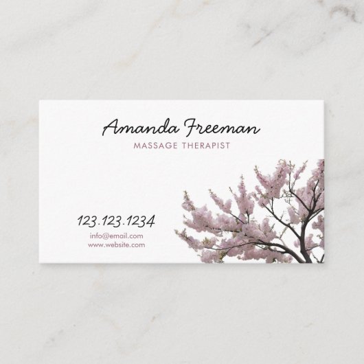 フローラツリーマッサージセラピスト 名刺 (正面)