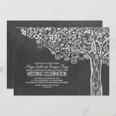 フローラツリーメイソンジャールライツチャックボー結婚ド 招待状 (正面/裏面)