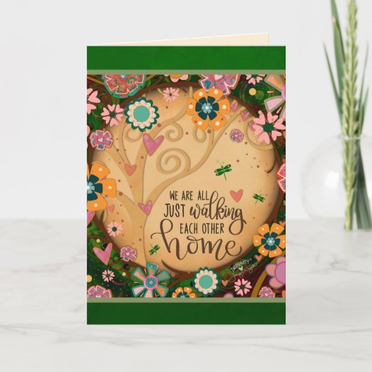 フローラツリー歩くお互いのホーム引用文 カード (正面)