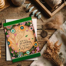 フローラツリー歩くお互いのホーム引用文 カード