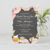 フローラテアカップシャルボードブライダルシャワー招待状 招待状 (スタンド正面)