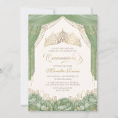 フローラティアラセージグリーンキンセアニェラ 招待状 (正面)