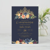 フローラティアラネイビーブルゴーニュキンセアニェラ 招待状 (スタンド正面)