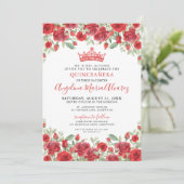 フローラティアラレッドキンセアニェラ招待状 招待状 (スタンド正面)