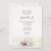 フローラティーカップとピンクローズブライダルシャワー 招待状 (正面)