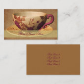 フローラティーカップアートビジネスカード 名刺 (正面/裏面)