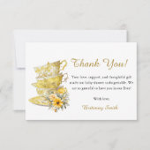 フローラティーカップパーティーベビーシャワーサンキューカード サンキューカード (正面)