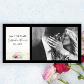 フローラティーカップピンクのバラの結婚式の日付を保存 セーブザデート