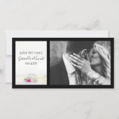 フローラティーカップピンクのバラの結婚式の日付を保存 セーブザデート