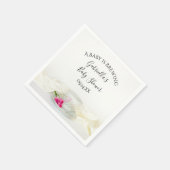 フローラティーカップピンクのバラベビーは醸造シャワー スタンダードカクテルナプキン (角)