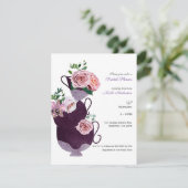 フローラティーカップブライダルシャワーパーティー 招待状 (スタンド正面)