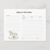 フローラティーカップレシピカードテンプレート 案内ポストカード (正面)