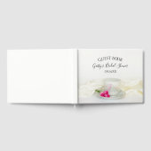 フローラティーカップ&ピンクローズブライダルシャワー ゲストブック (全面)