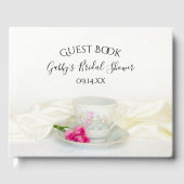 フローラティーカップ&ピンクローズブライダルシャワー ゲストブック (正面)