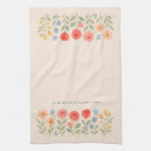 フローラティータオルカスタム引用文 キッチンタオル (縦)