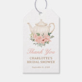 フローラティーパーティーブライダルシャワーありがとう ギフトタグ (正面)