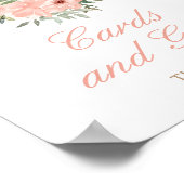 フローラティーパーティーブライダルシャワーカードとギフト ポスター (角)